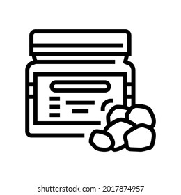 shisha steam stones line icon vector. shisha steam stones sign. isolated contour symbol black illustration