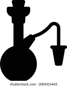 shisha vector glyph flat icon