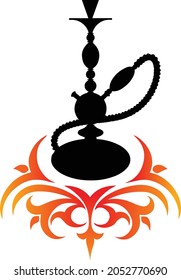 Shisha vector icon arabic and turkish hookah symbol