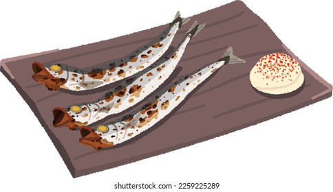 Shishamo is a fish that is imported from Norway, Iceland, and Canada in a frozen form and is distributed throughout the year.
