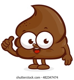 Shit cartoon on white background. Vector illustration