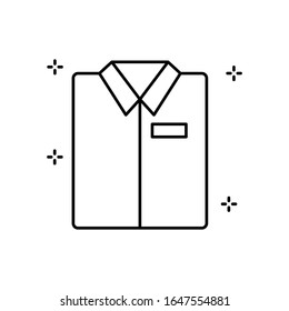 Mierda, ícono de ropa. Línea simple, contorno vectorial elementos de iconos de higiene para ui y ux, sitio web o aplicación móvil