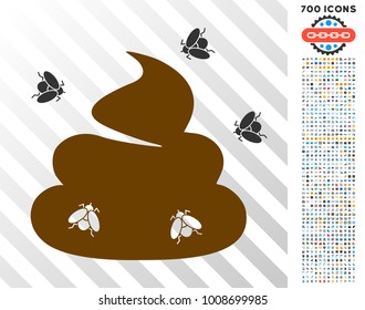 Shit Flies icon with 700 bonus bitcoin mining and blockchain design elements. Vector illustration style is flat iconic symbols designed for cryptocurrency websites.