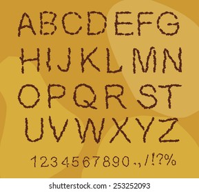 Shit font, letters of turd