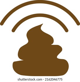 Ilustración vectorial de humo. Ilustración plana de diseño icónico de humo de mierda, aislado en un fondo blanco.