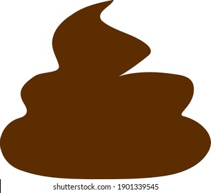 Scheiße Symbol mit flachem Stil. Einzeln Vektorscheißensymbole Illustrationen, einfacher Stil.