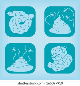 Shit icon - four variations
