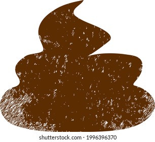 Shit Icon Grunge Effect Isolated Vector Stock Vector (royalty Free 