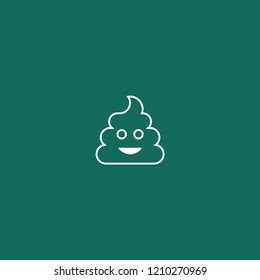 shit icon on green background