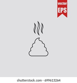 Shit icon in trendy isolated on grey background.Vector illustration.