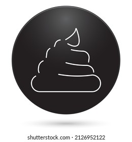 shit icon, vector illustration on white background.