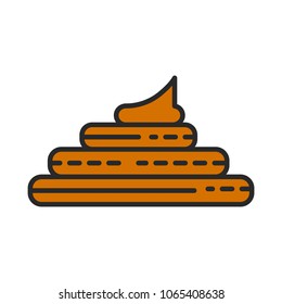 Shit icon vector. Shit sign on white background. Shit icon for web and app