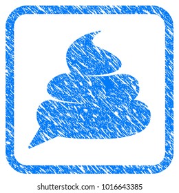 Shit Idea Cloud grunge textured icon inside rounded square for overlay watermark imitations. Flat symbol with scratched texture.