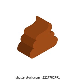 Shit isometric style . Poop Vector illustration