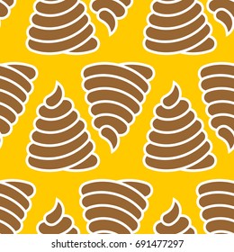 Shit pattern. Poop ornament. Turd background. WC texture