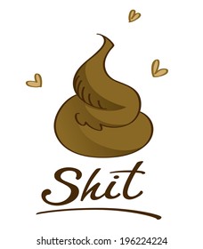 Shit - piece of shit and flies around it