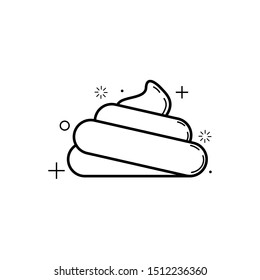 shit or poo icon creative concept vector illustration