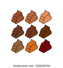 La mierda quedó aislada. ilustración de Poop Vector