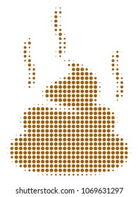 Shit Smell halftone vector pictogram. Illustration style is dotted iconic Shit Smell icon symbol on a white background. Halftone pattern is circle items.