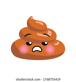Icono vectorial de emoji chiflado o turbio con cara cansada que se siente aburrida y somnolienta, ilustración aislada en caricatura plana y estilo kawaii.