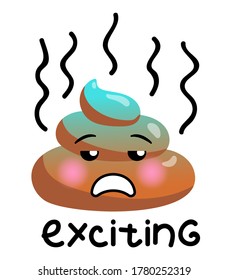 Icono vectorial de emoji chiflado o turbio con la cara cansada que se siente aburrido, con somnolencia y doodle, ilustración aislada en dibujos planos y estilo kawaii.