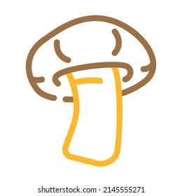 shitake mushroom color icon vector. shitake mushroom sign. isolated symbol illustration