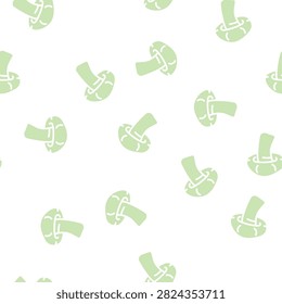 shitake mushroom glyph vector seamless pattern. shitake mushroom signthin illustration
