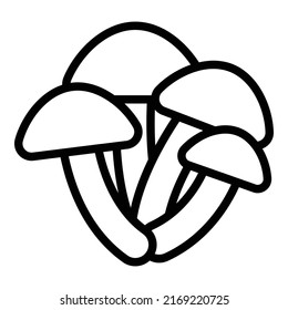 Shitake Mushroom Icon Outline Vector. Chinese Fungi. Food Shiitake