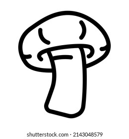shitake mushroom line icon vector. shitake mushroom sign. isolated contour symbol black illustration