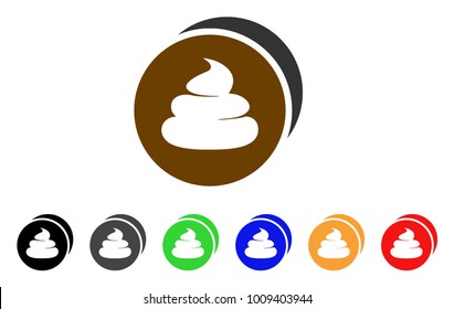 Shitcoins icon. Vector illustration style is a flat iconic shitcoins symbol with grey, yellow, green, blue, red, black color versions. Designed for web and software interfaces.