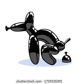 No se permite la cacería. Señal de prohibición de caminar perro. No hay señal de empapamiento de perro. Perro y excremento, Signo circular rojo informativo para los propietarios de perros.Ilustración vectorial.
