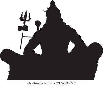 diseño vectorial negro shiva bholenath 