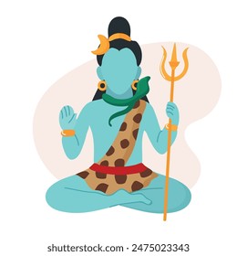 Shiva concept icon clipart avatar logtotype isolated vector illustration