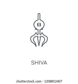 Shiva linear icon. Shiva concept stroke symbol design. Thin graphic elements vector illustration, outline pattern on a white background, eps 10.