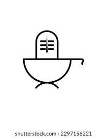 shiva  lingam icon, vector best line icon.