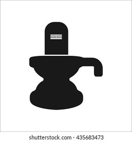 Shiva Lingam Symbol Sign Simple Icon Stock Vector Royalty Free 435683473