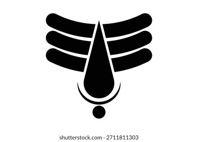 Shiva Mahadev Tilak Icon Ilustración vectorial.