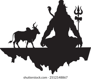 Silueta de Shiva, 
Silueta de Shiva negra
