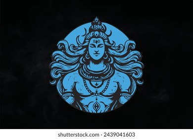 Arte del tatuaje de Shiva con el símbolo del círculo