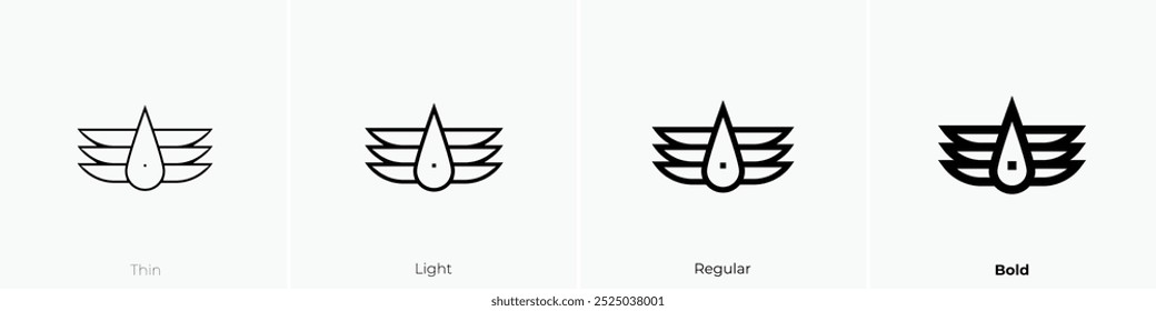 shiva tilak icon. Thin, Light Regular And Bold style design isolated on white background