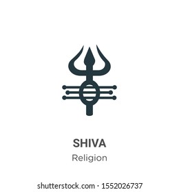 Shiva vector icon on white background. Flat vector shiva icon symbol sign from modern religion collection for mobile concept and web apps design.