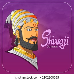 Shivaji Jayanti Celebration vector Greetings Card