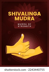 Shivalinga Mudra Hand Gesture - Vector illustration