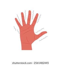 Shivering Hand, Cardiovascular Disease Illustration Icon