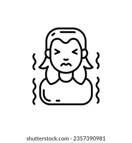 Shivering icon in vector. Illustration