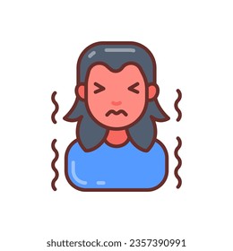 Shivering icon in vector. Illustration