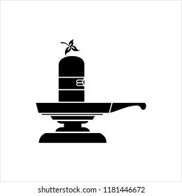 Shivling Icon, The Holy Statue Vector Art Illustration