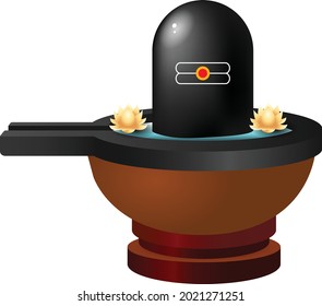 Shivling vector art and illustration