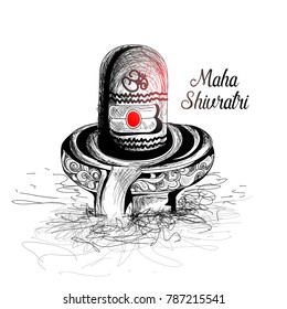 Shivratri Sketch Vector Background