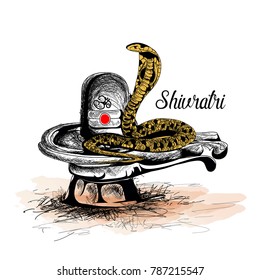 Shivratri Sketch Vector Background